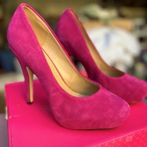 Shoe Dazzle ESTEPHANIE Fuchsia Size 9.5